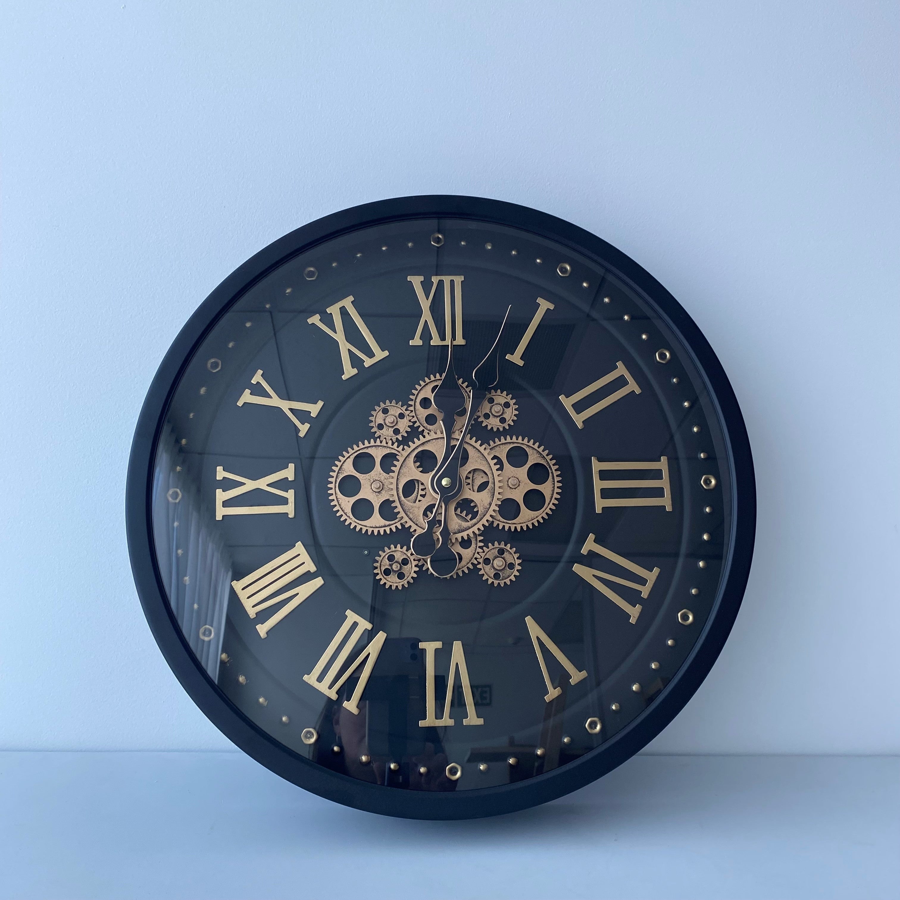 Domus Wall Clock, Black 46x7 cm