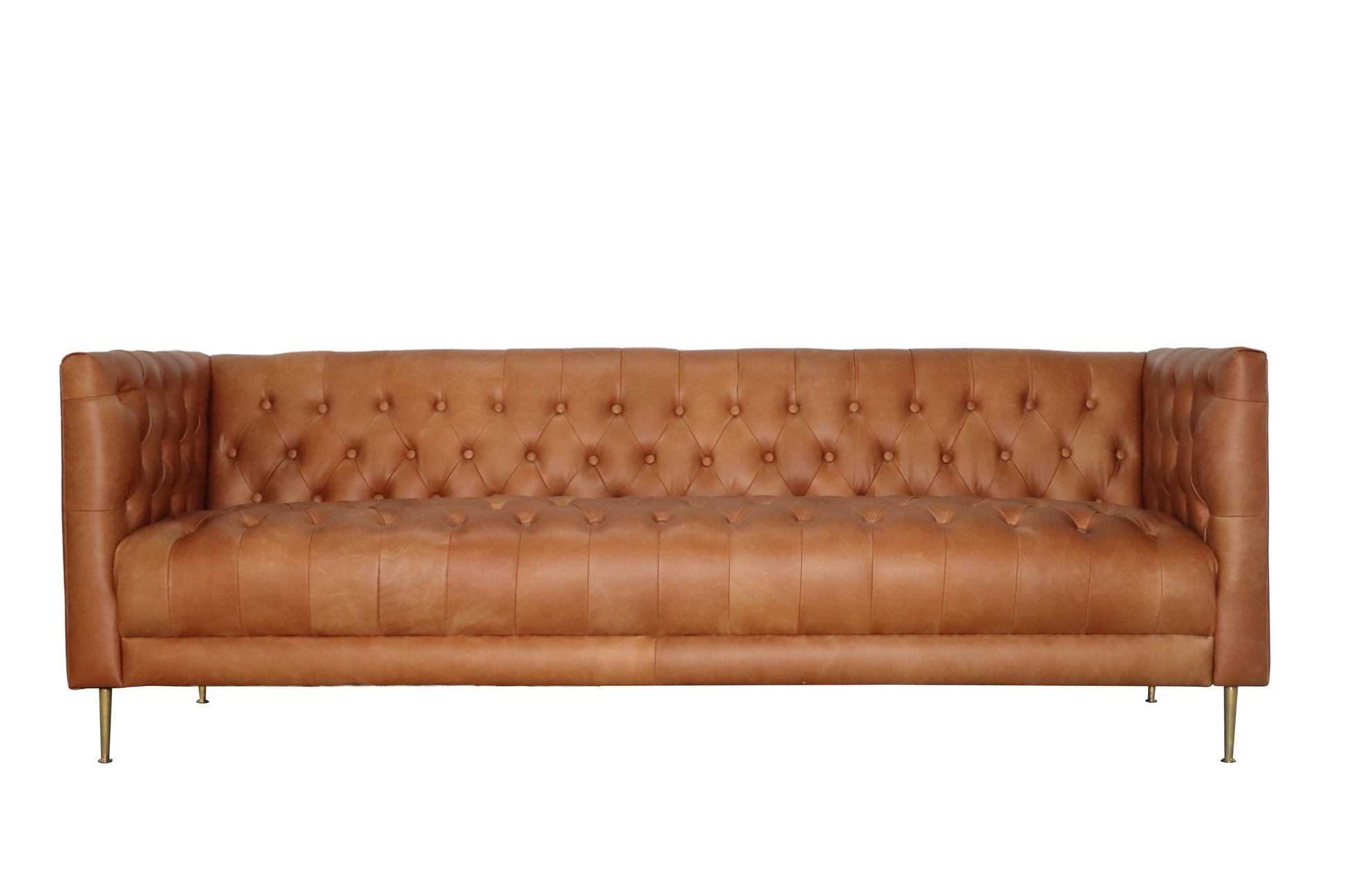 Chester Leather Sofa, Whiskey 210x81x73.5 cm