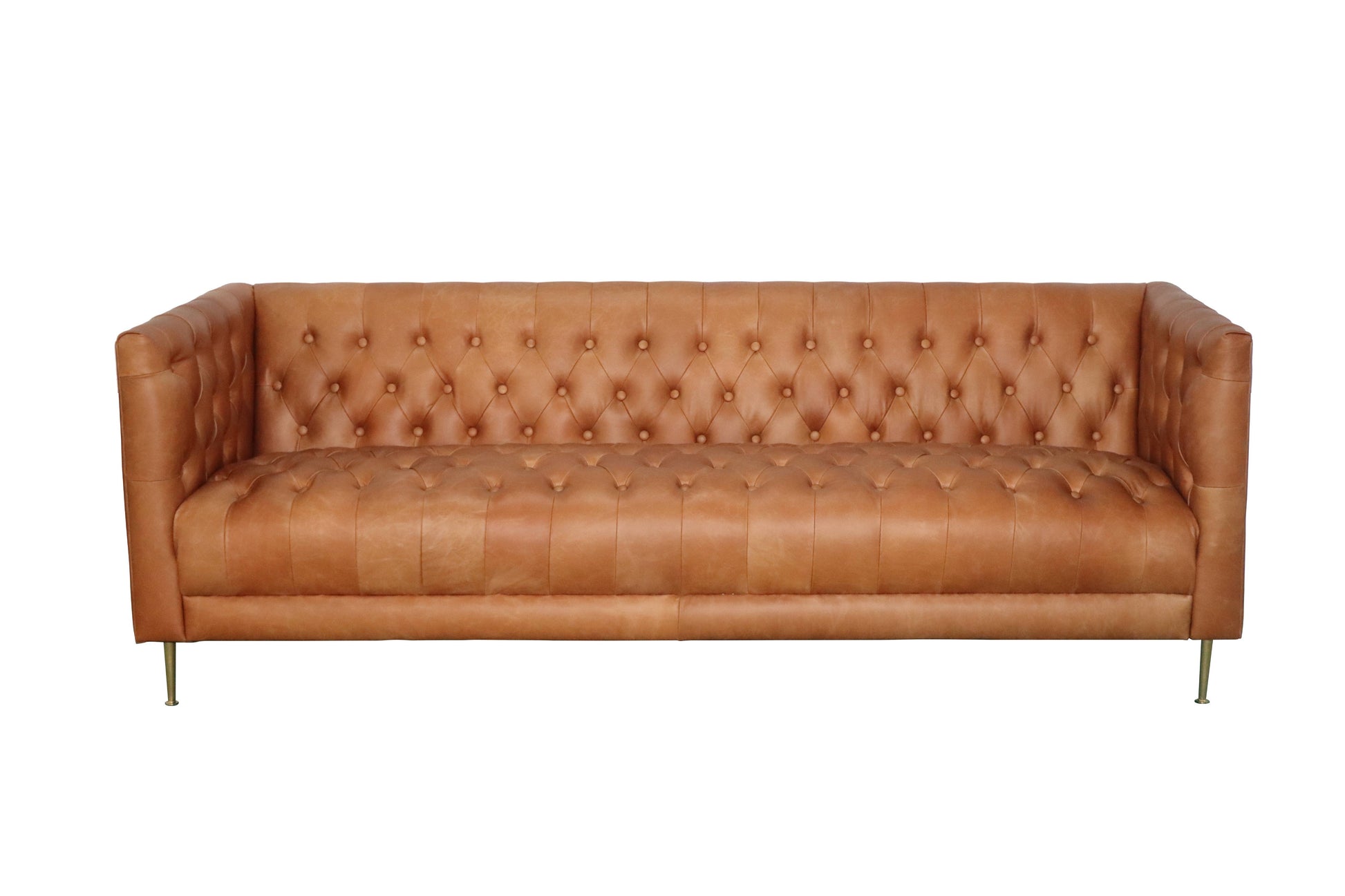 Chester Leather Sofa, Whiskey 210x81x73.5 cm