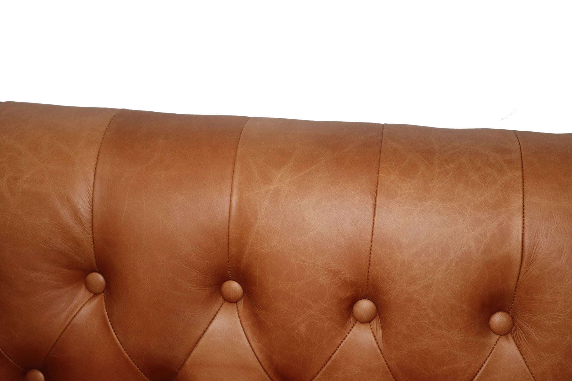 Chester Leather Sofa, Whiskey 210x81x73.5 cm