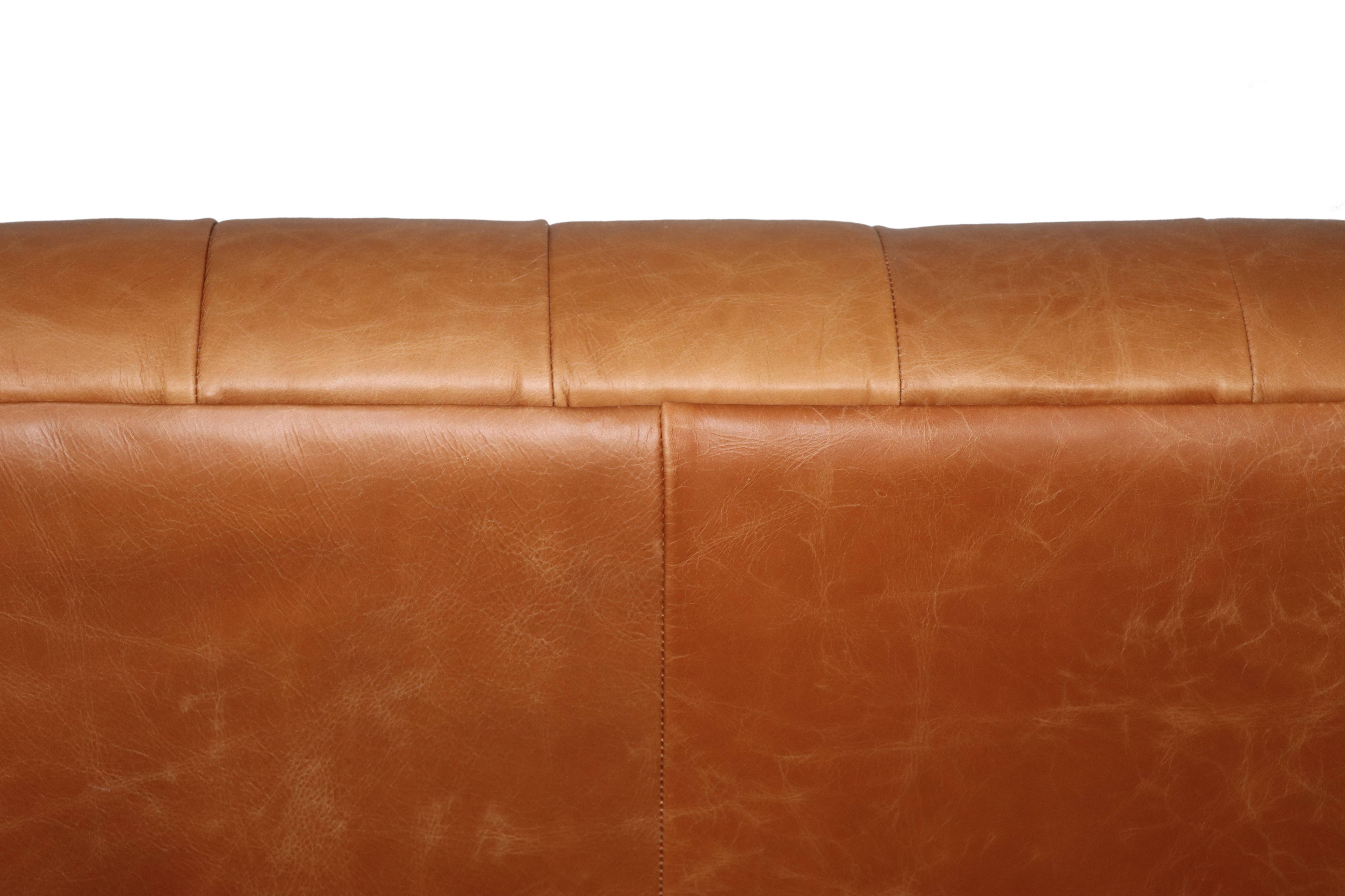 Chester Leather Sofa, Whiskey 210x81x73.5 cm