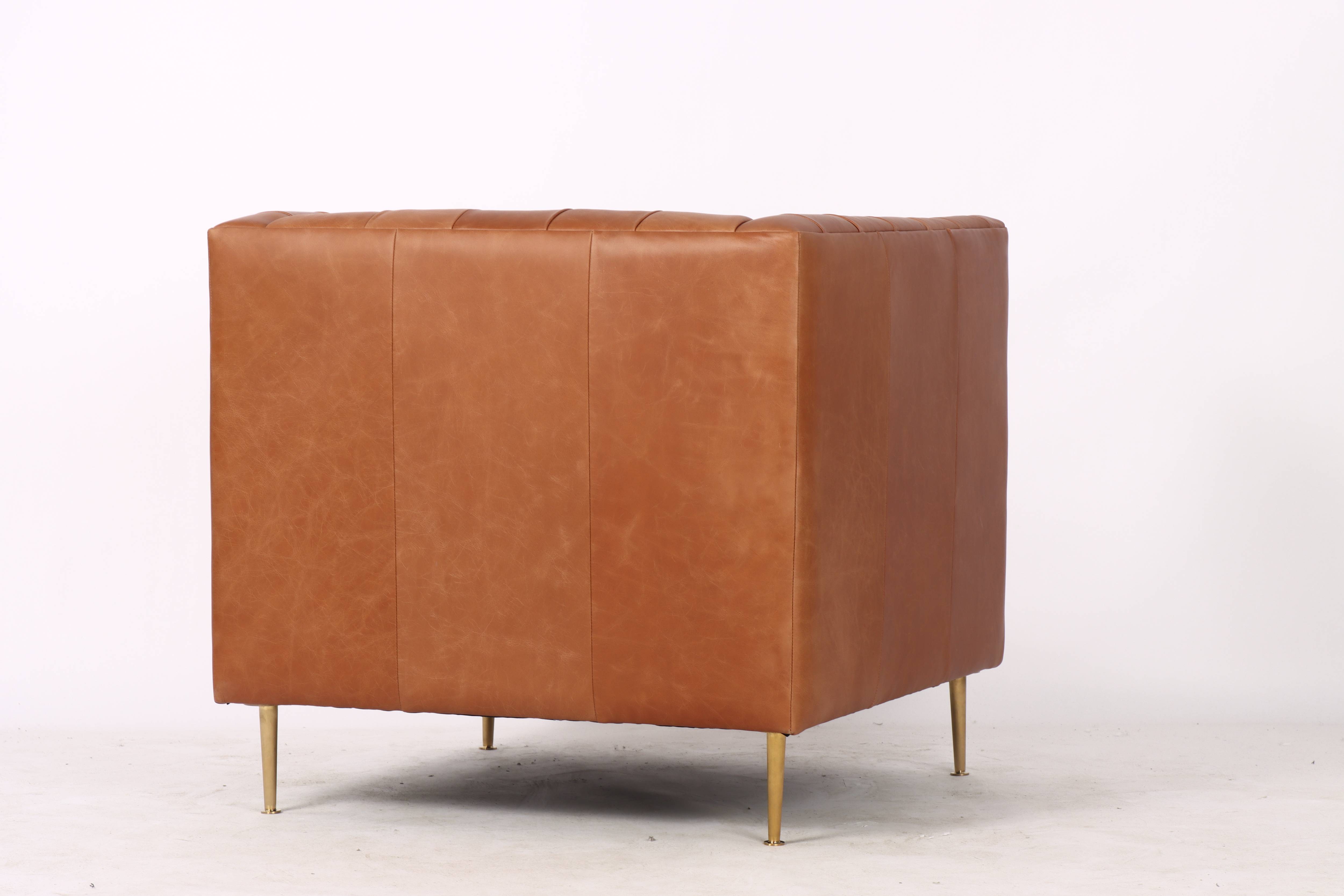 Chester Leather Armchair, Whiskey 78x81x73.5 cm