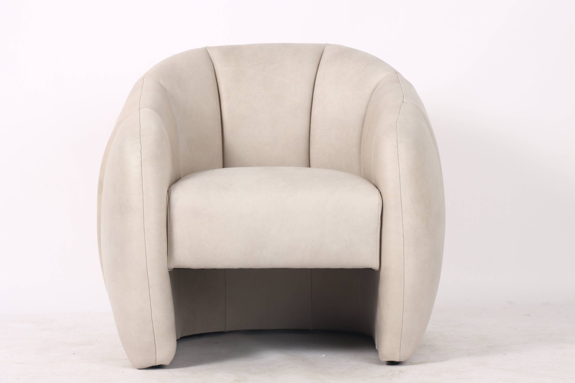 Dubai Leather Armchair, Pearl 81x78x74 cm