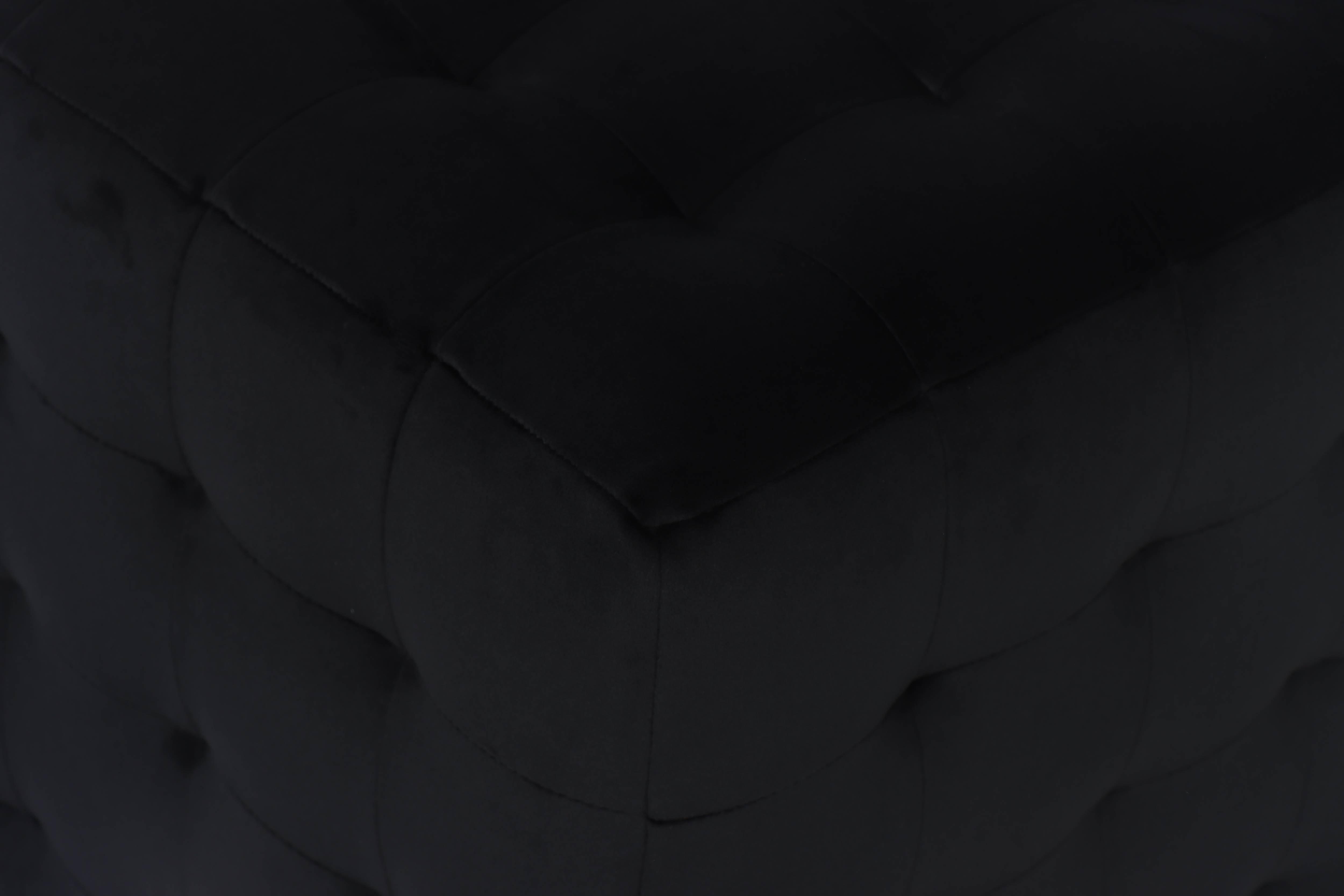 Cube Velvet Ottoman, Black 37.5x37.5x38.5 cm