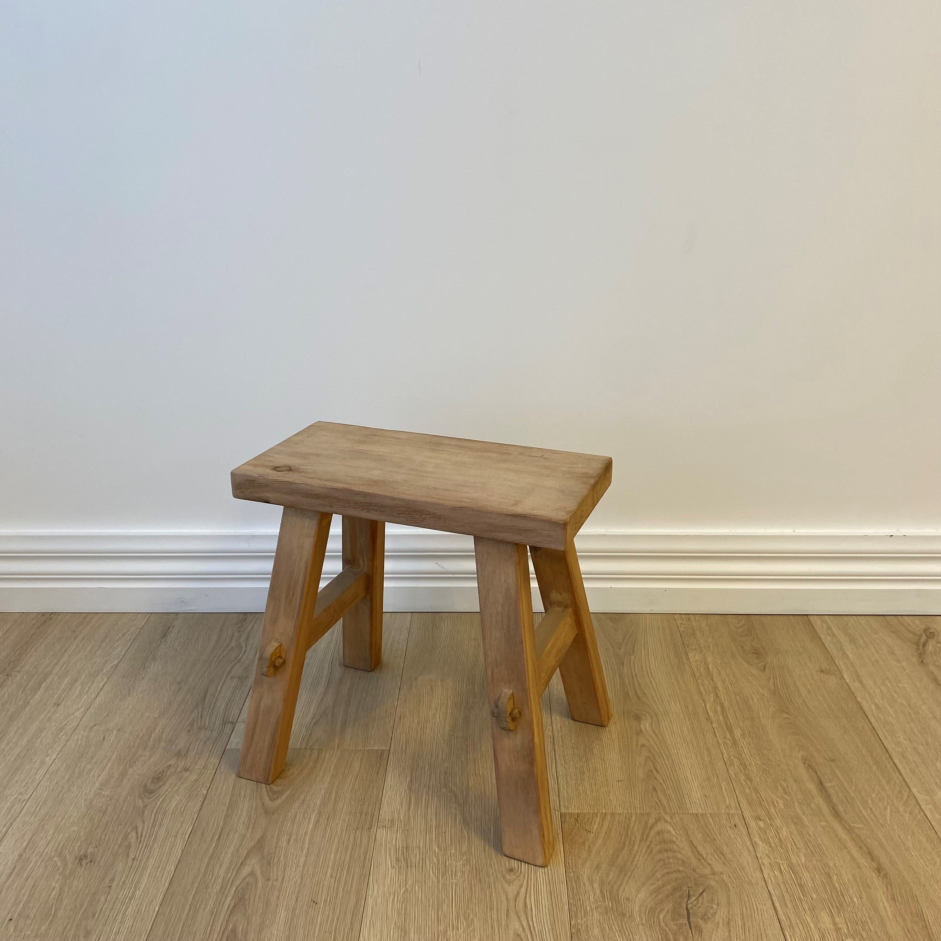Reclaimed Wood Small Bench, Natural 40x30x40 cm