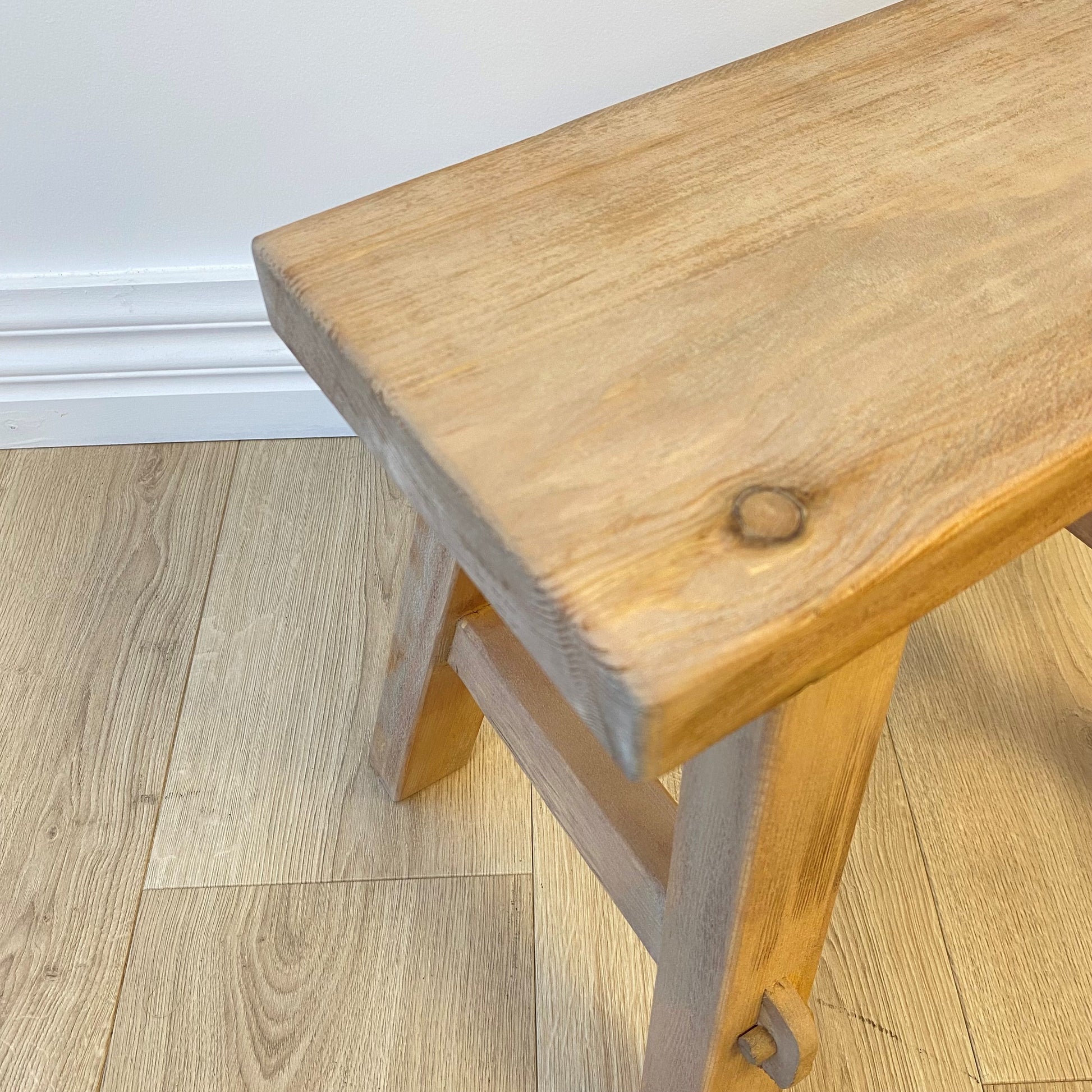 Reclaimed Wood Small Bench, Natural 40x30x40 cm