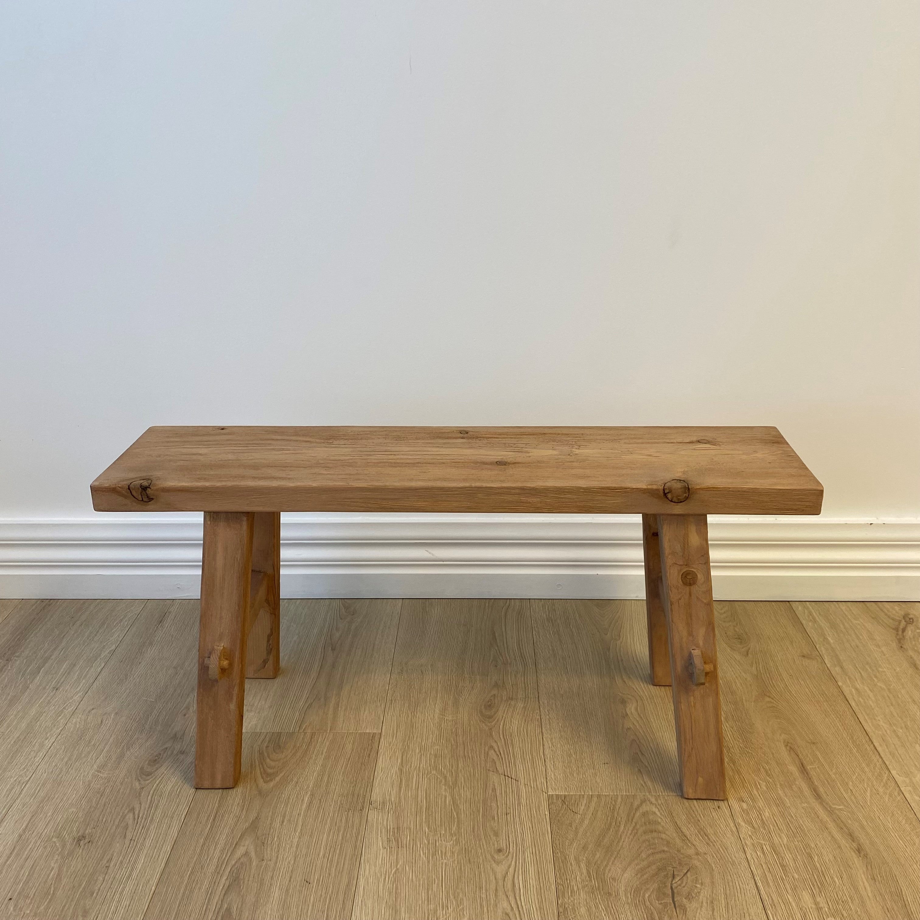 Reclaimed Wood Medium Bench,Natural 80x30x40 cm