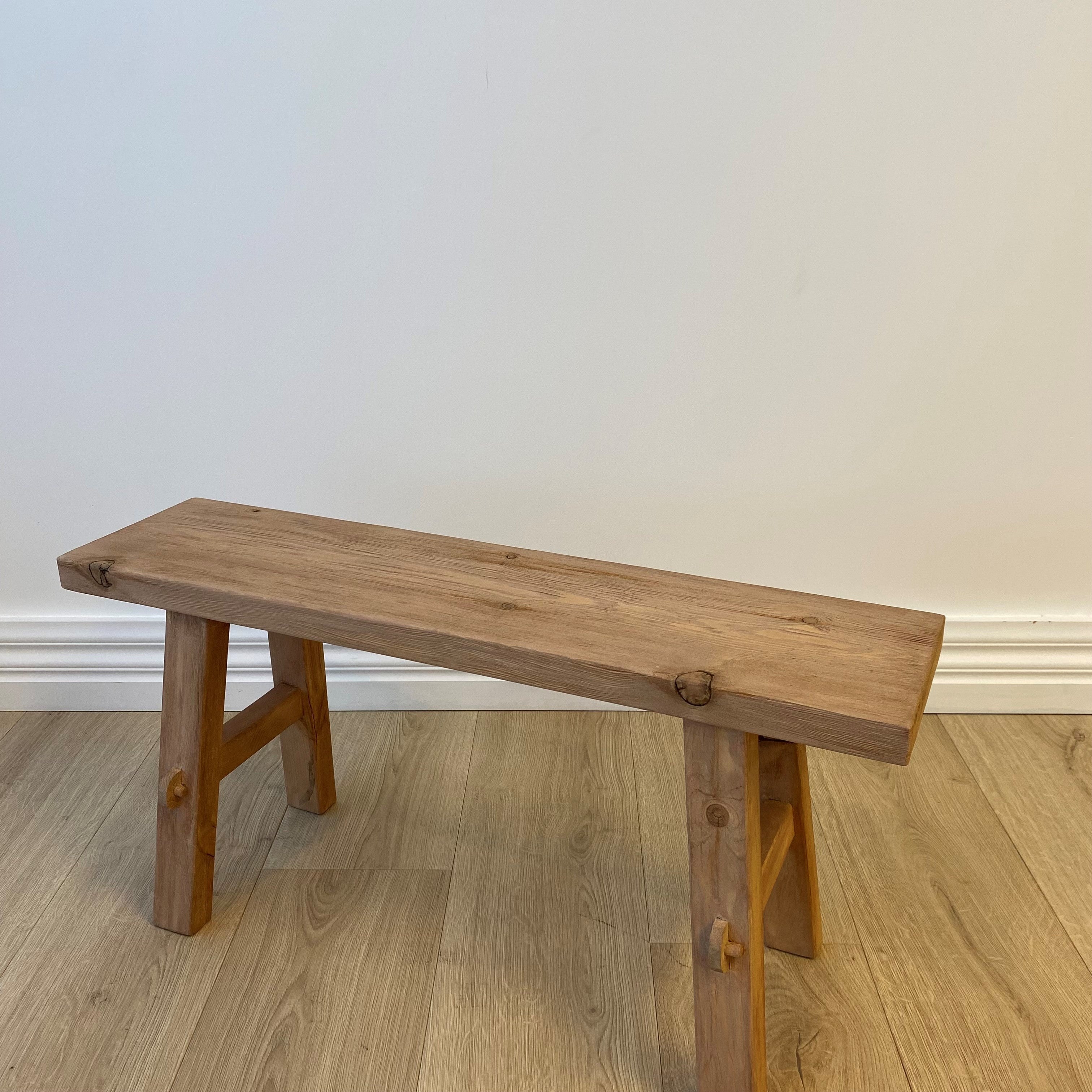 Reclaimed Wood Medium Bench,Natural 80x30x40 cm