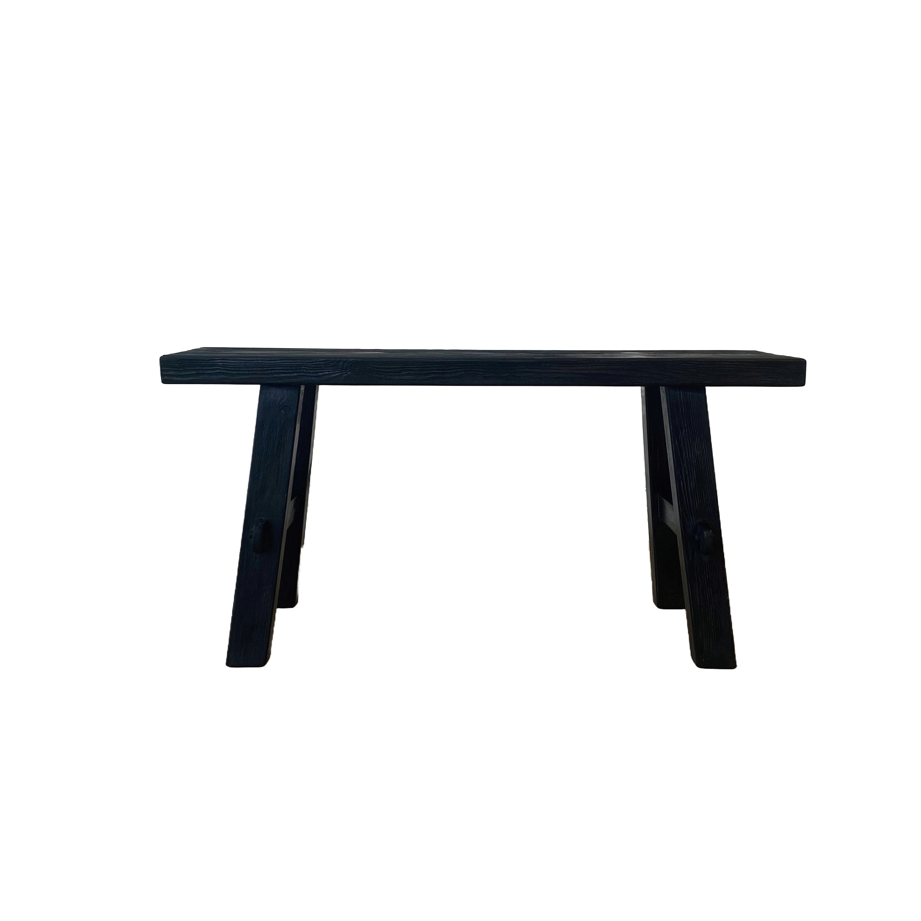 Reclaimed Wood Medium Bench, Black 80x30x40 cm