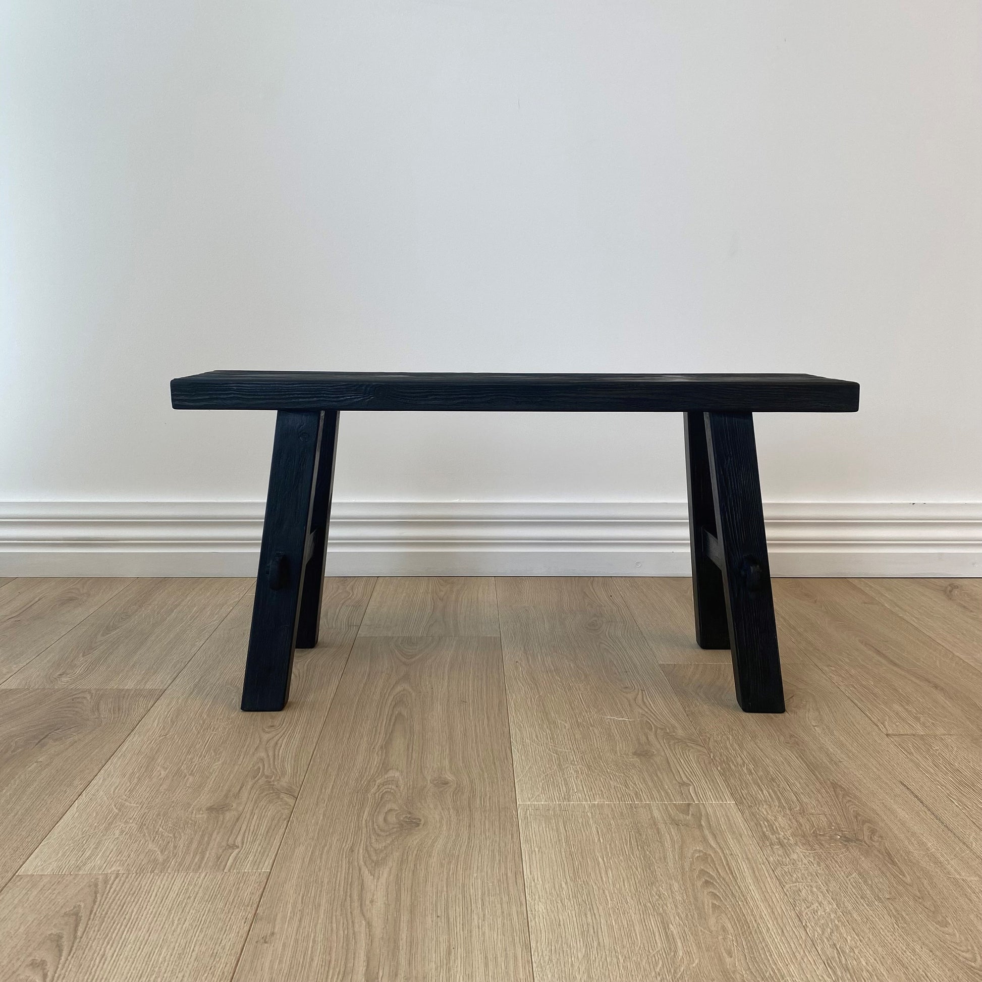 Reclaimed Wood Medium Bench, Black 80x30x40 cm