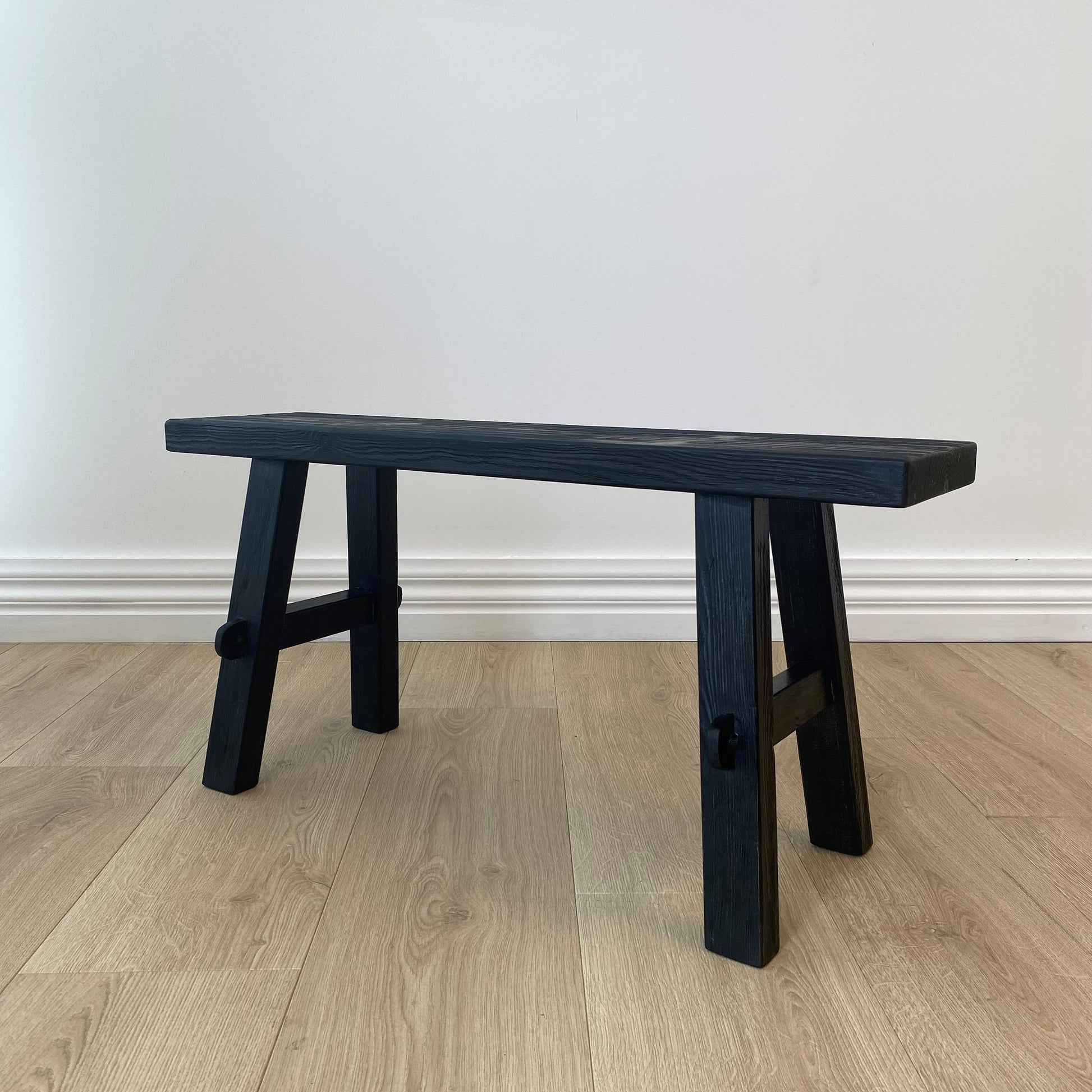 Reclaimed Wood Medium Bench, Black 80x30x40 cm