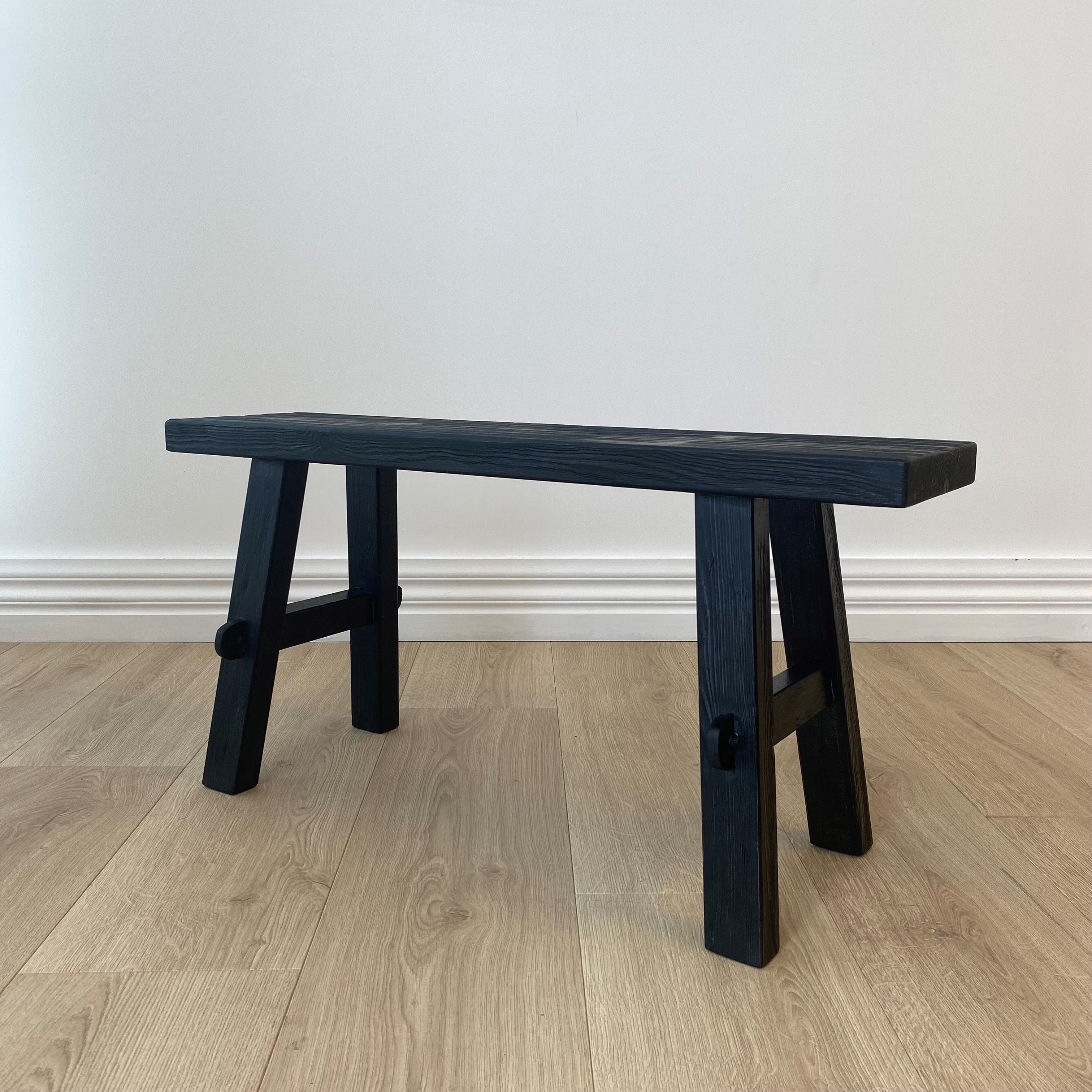 Reclaimed Wood Medium Bench, Black 80x30x40 cm