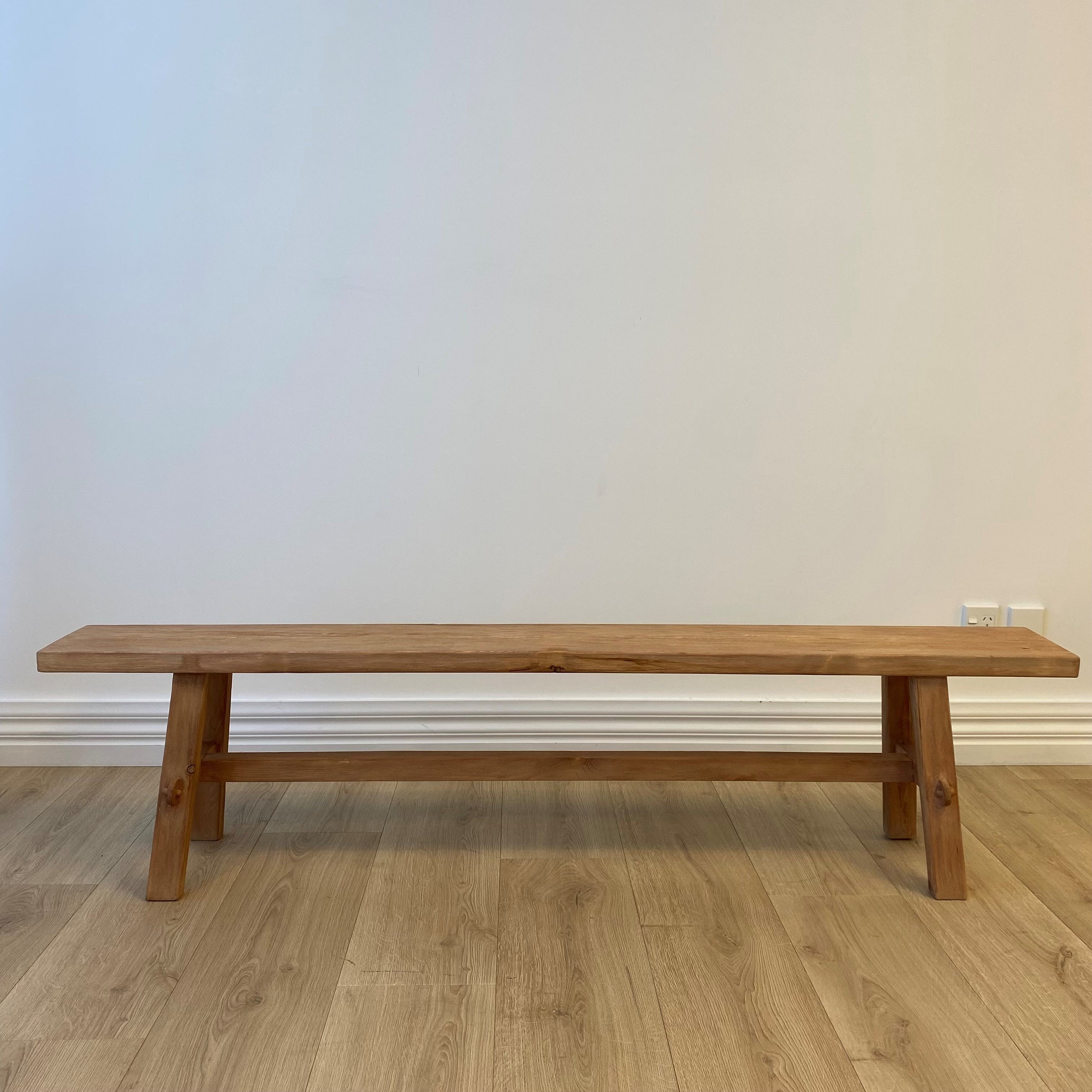 Reclaimed Wood Long Bench, Natural 160x30x40 cm