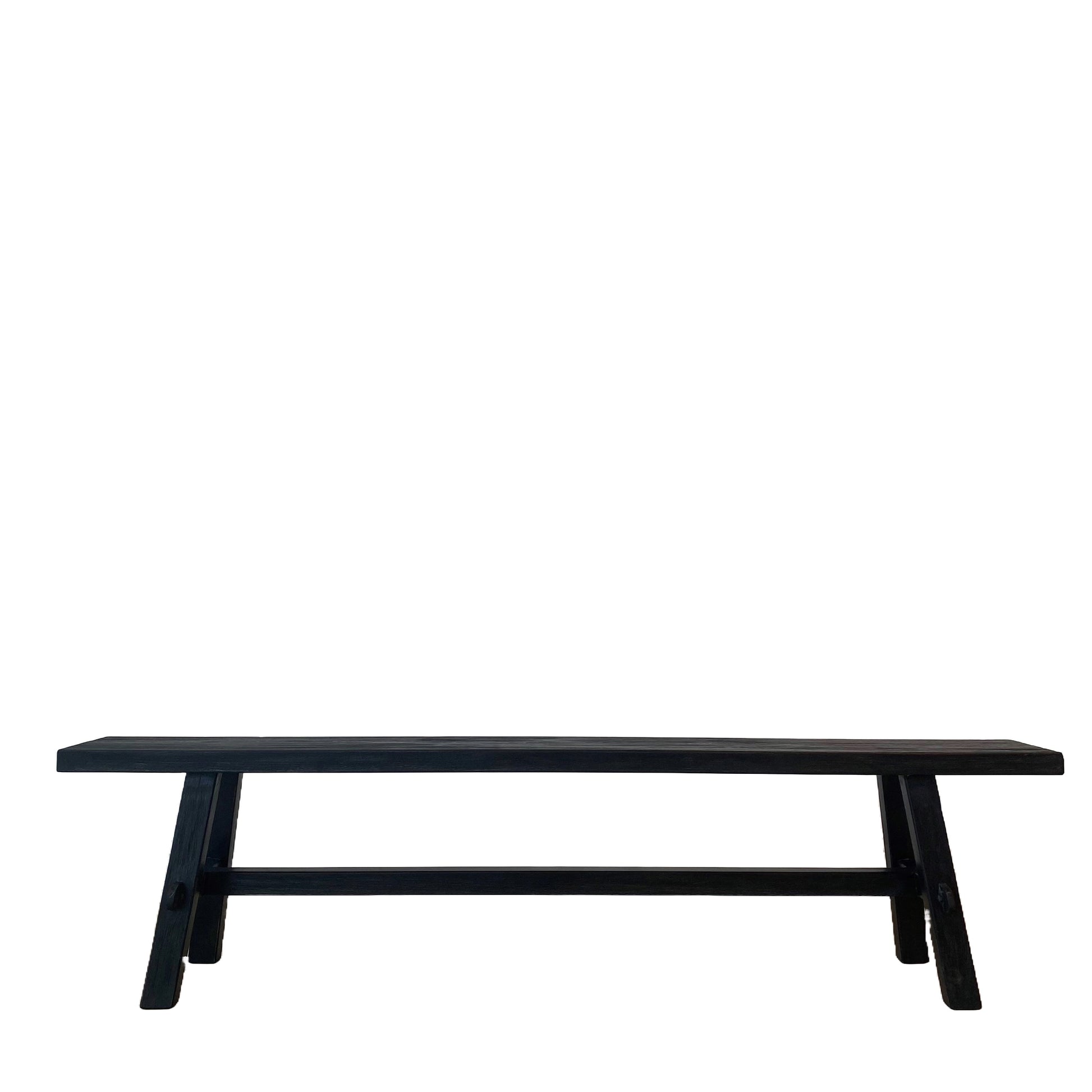 Reclaimed Wood Long Bench, Black 160x30x40 cm