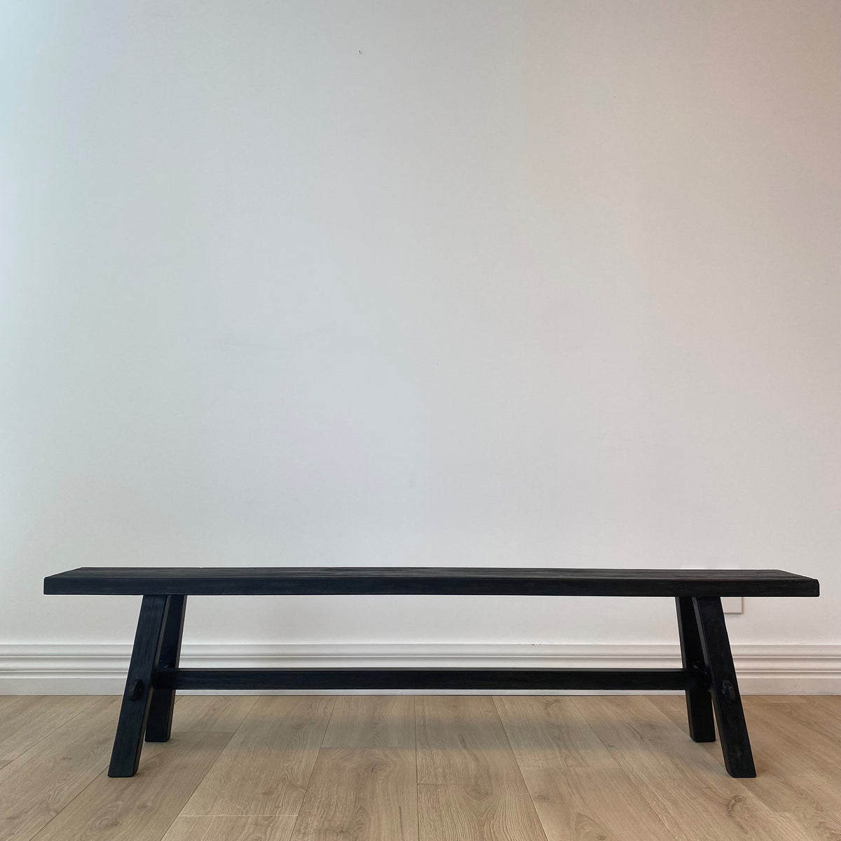 Timber Long Bench Reclaimed Wood Long Bench, Black – Limited Edition