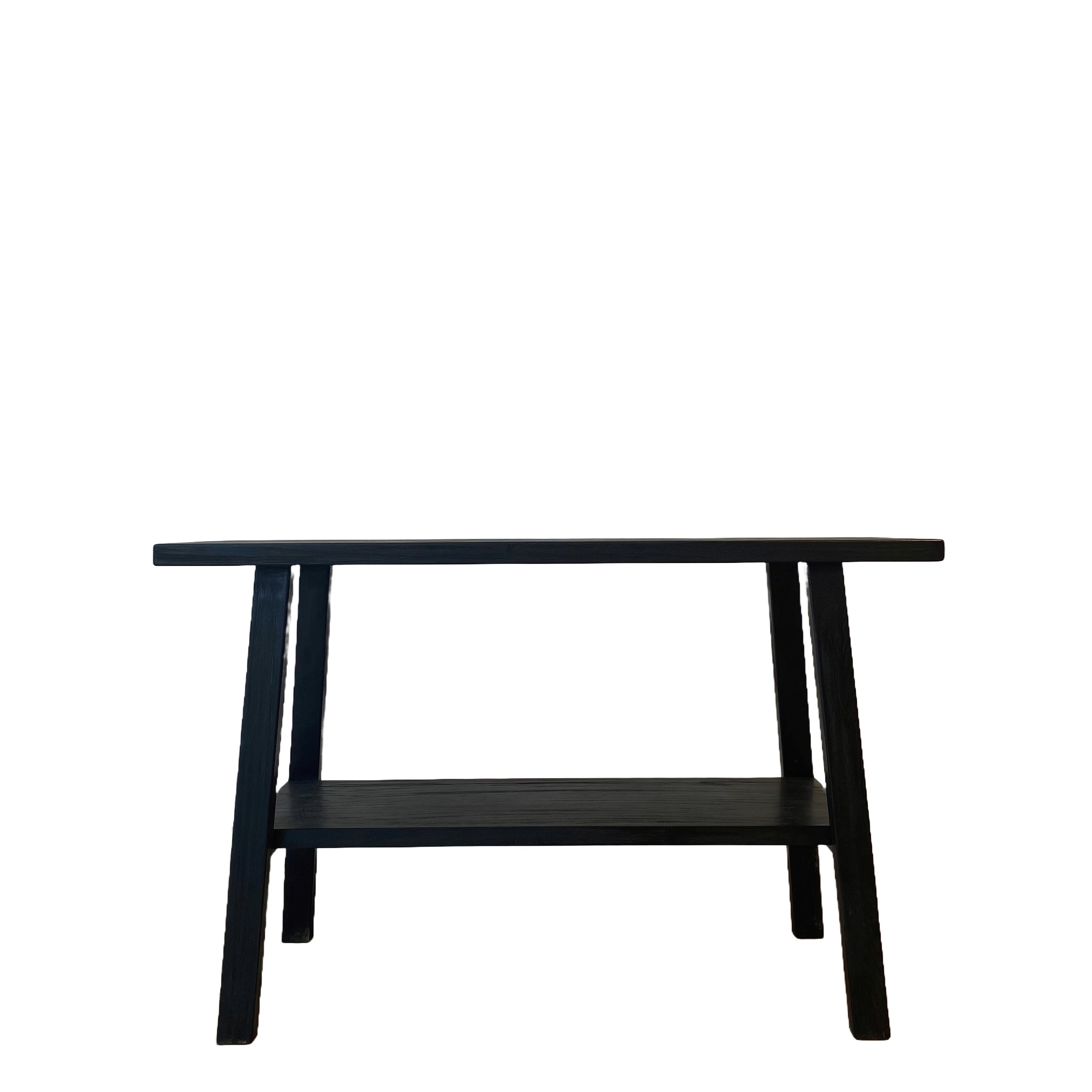 Reclaimed Wood Console Table, Black 120x40x75 cm