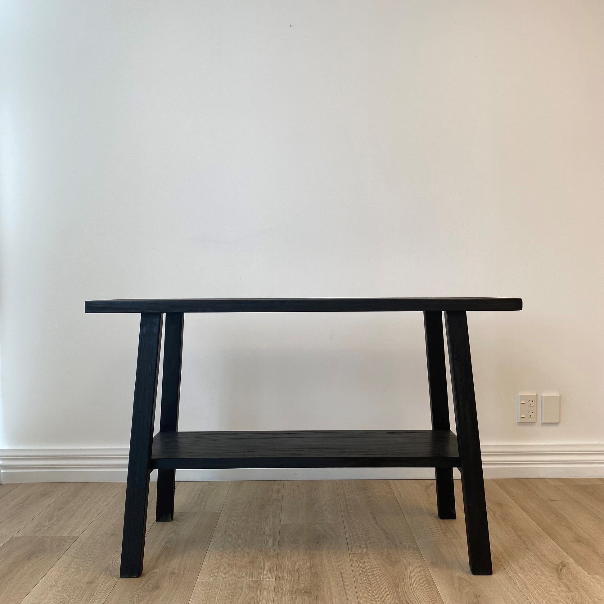 Reclaimed Wood Console Table, Black 120x40x75 cm
