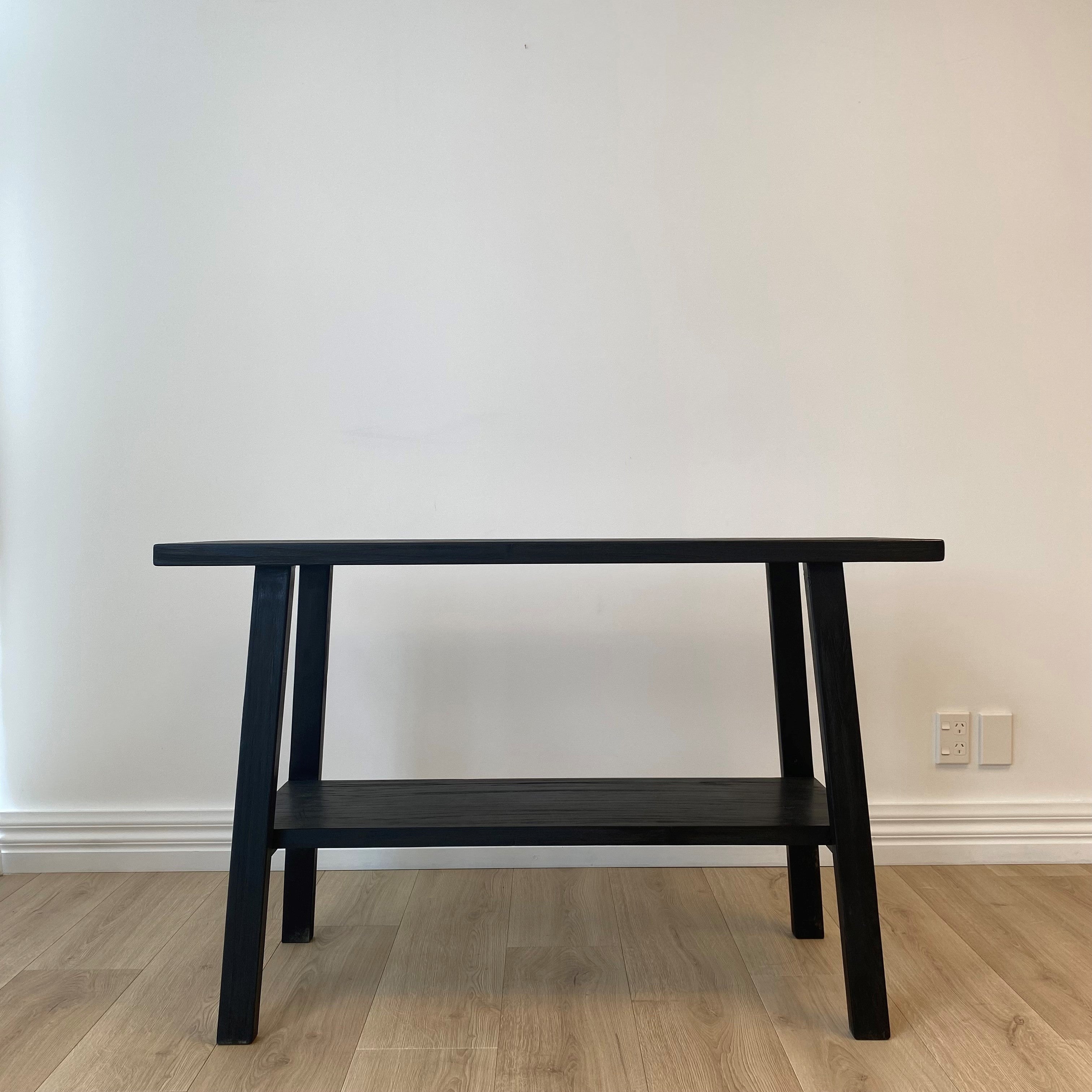 Reclaimed Wood Console Table, Black 120x40x75 cm
