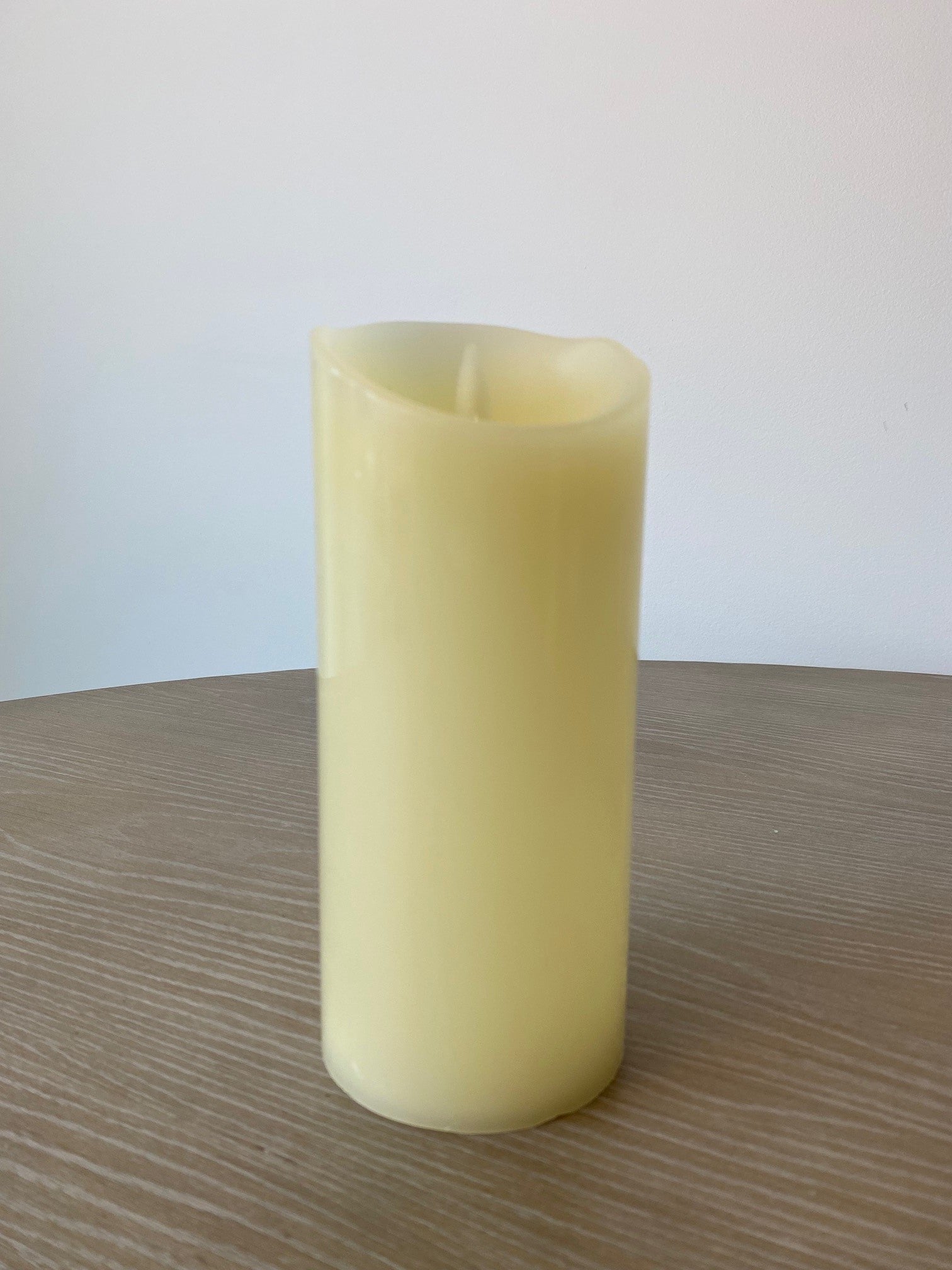 Silhouette LED Wax Candle, Ivory Medium 7.5x17.5 cm