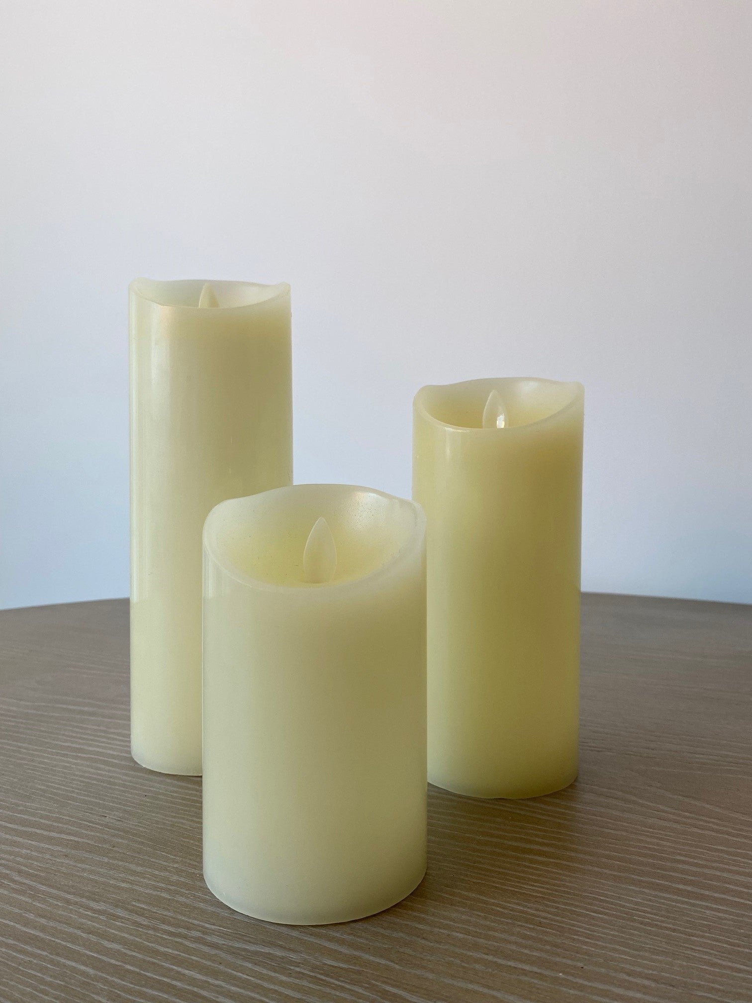 Silhouette LED Wax Candle, Ivory Tall 7.5x22.5 cm
