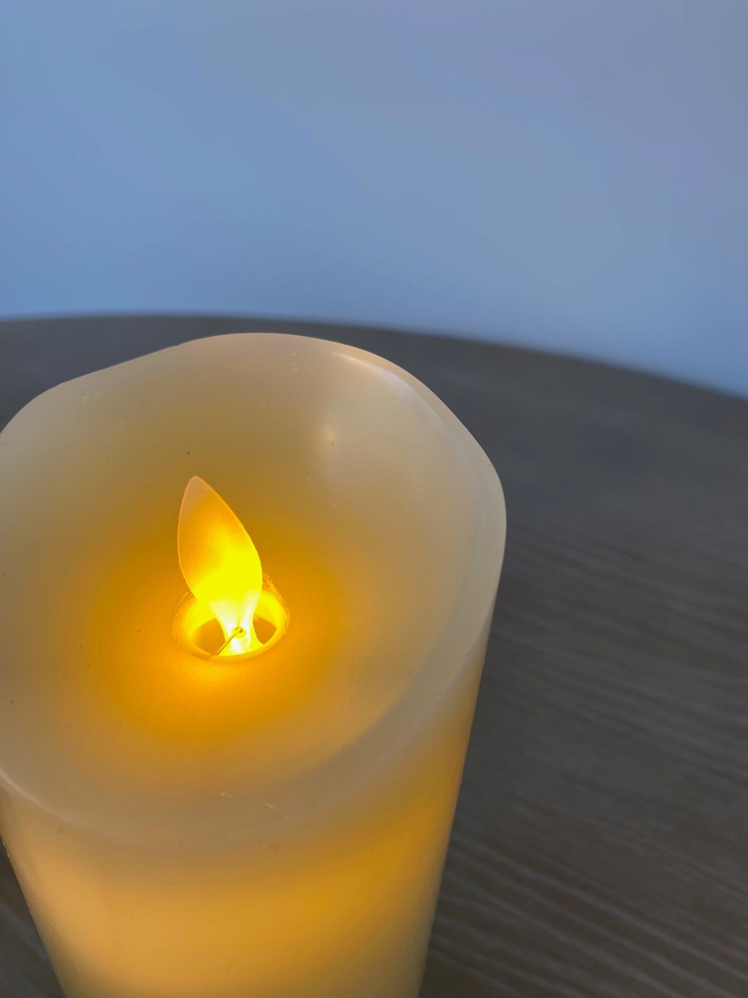 Silhouette LED Wax Candle, Ivory Tall 7.5x22.5 cm