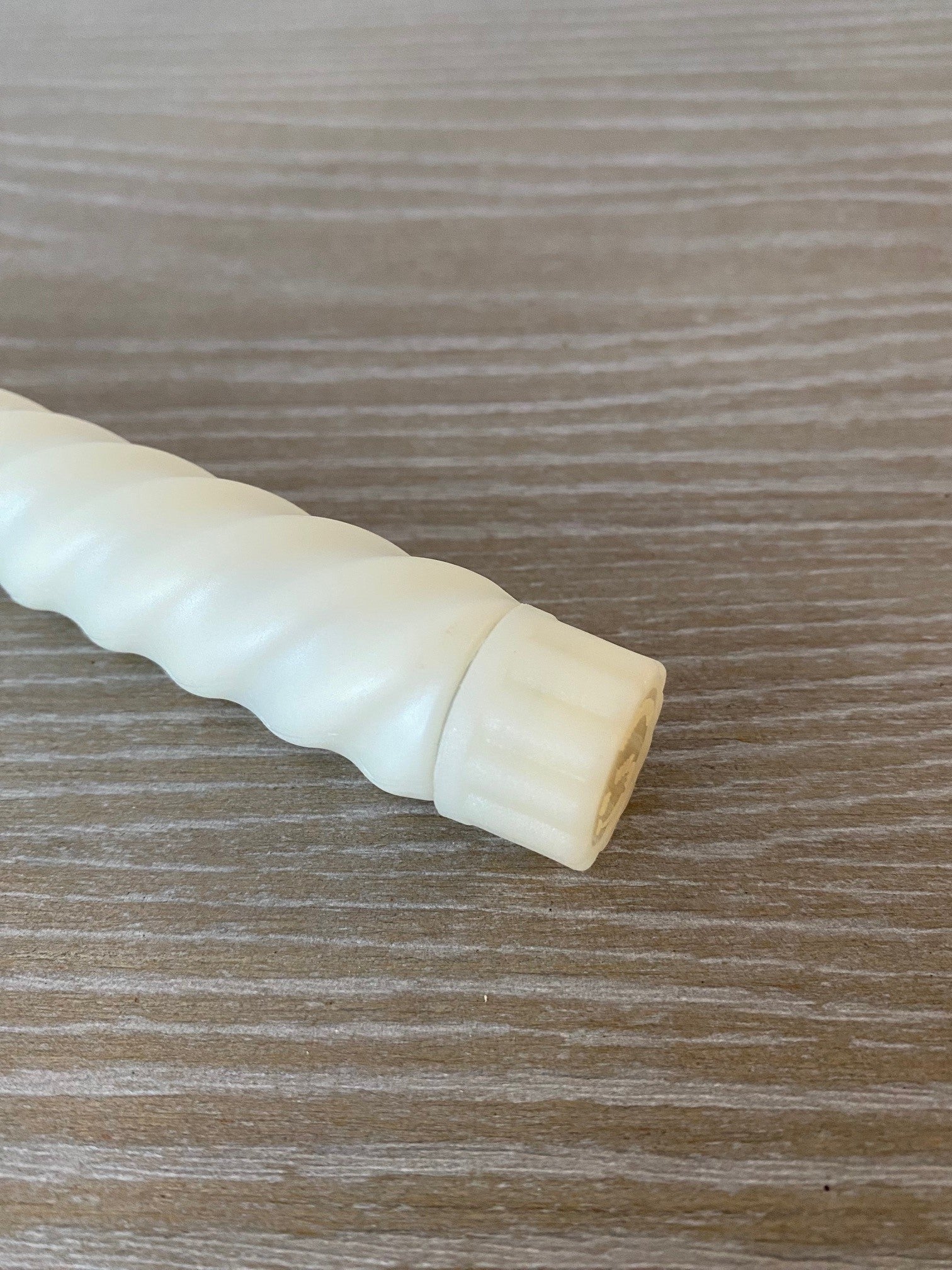 Silhouette LED Taper Candle, Ivory Twist 2x25.5 cm