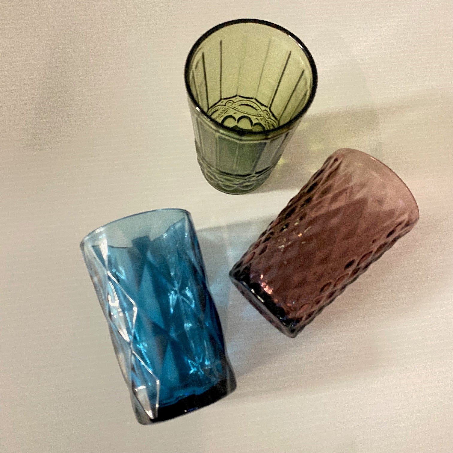 Velis Coloured Glass Tumbler, Blueberry 8x12.5 cm