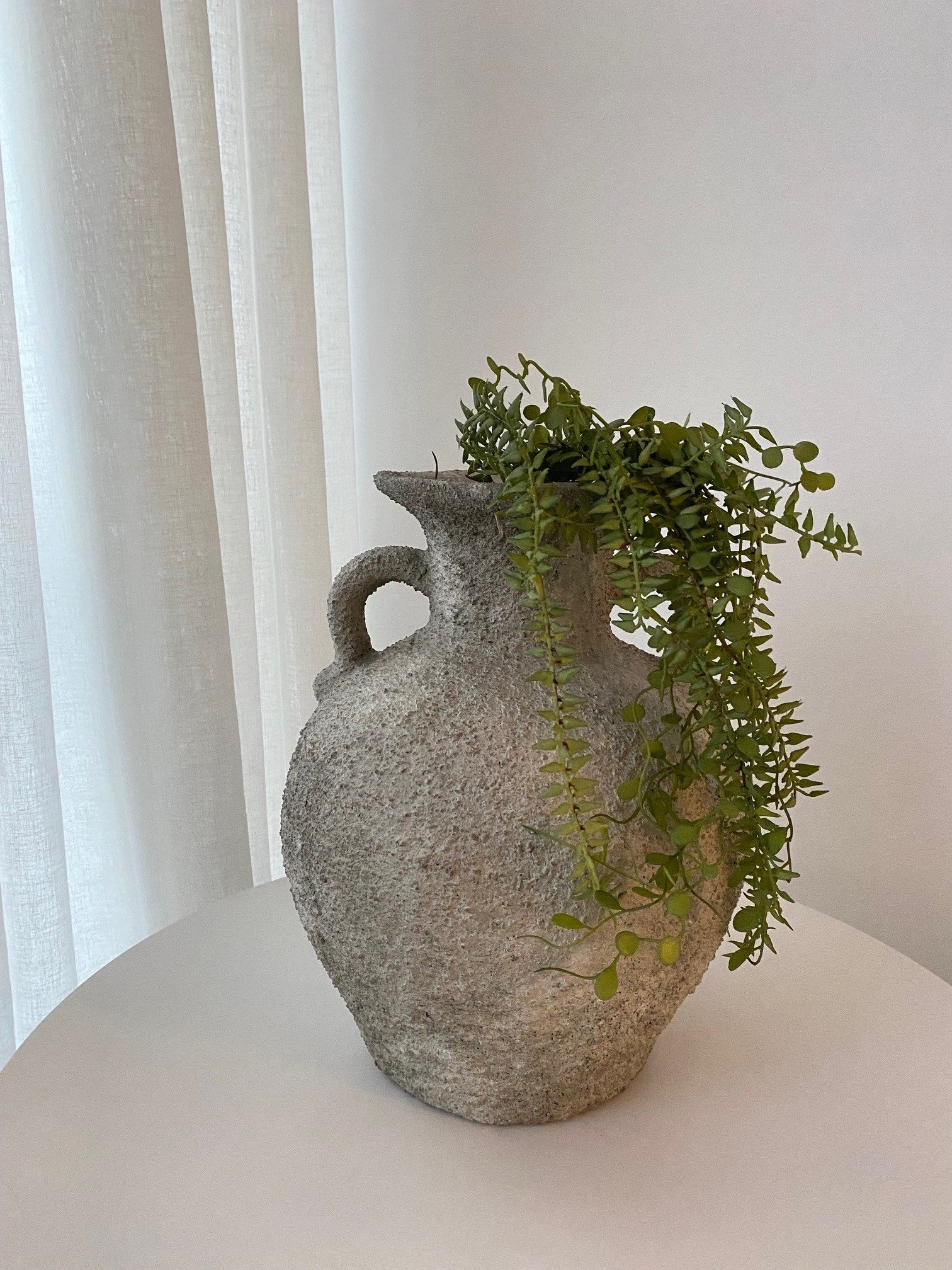 Petros Stone Vase, Grey 27x34 cm