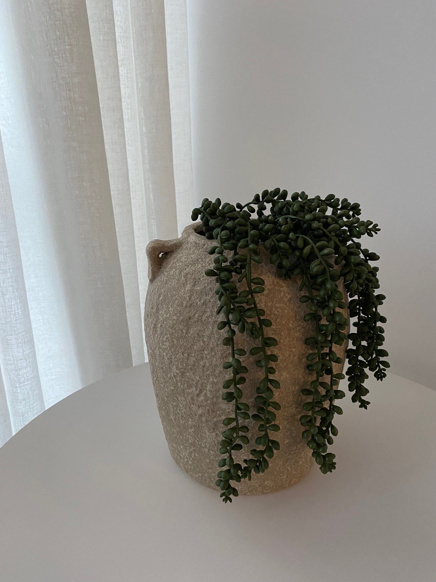 Petros Stone Vase, Beige 20x25 cm