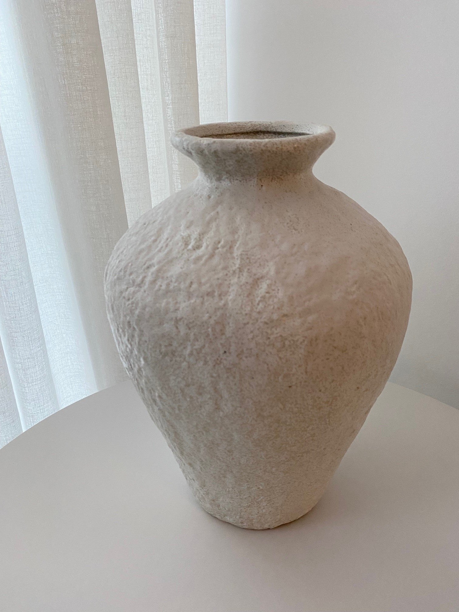 Petros Stone Vase, White 22x32 cm
