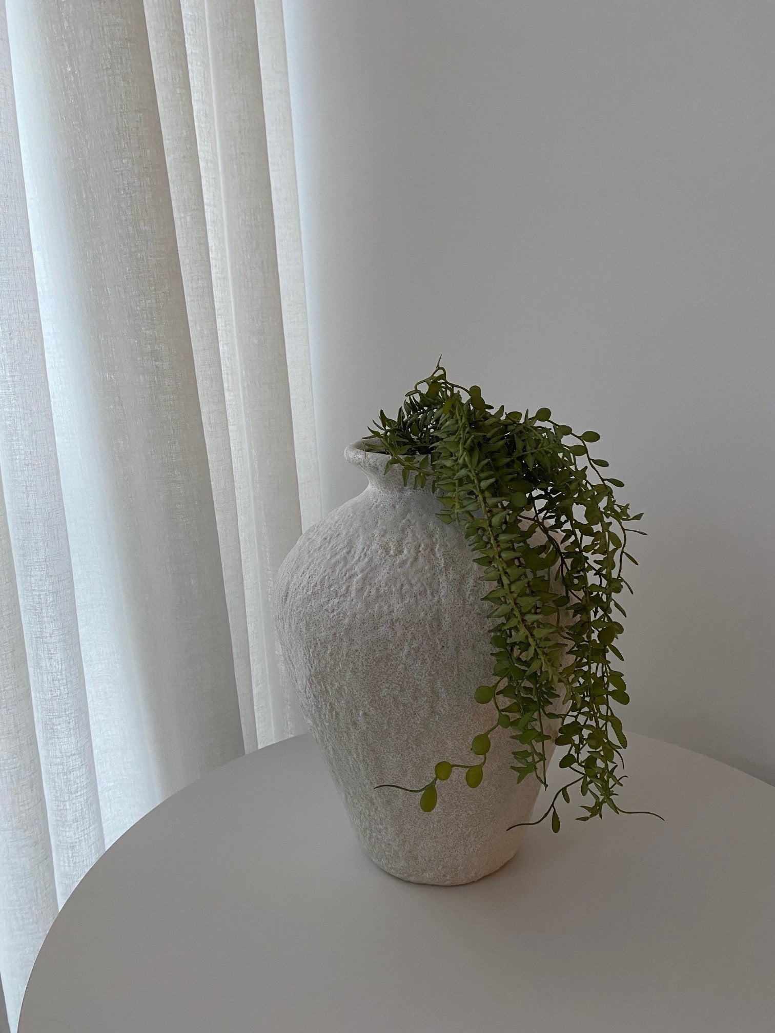 Petros Stone Vase, White 22x32 cm