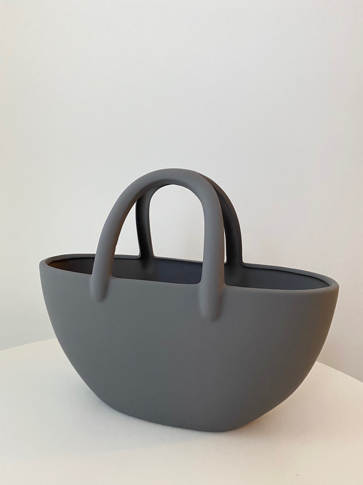 Ceramic Handbag - Large Grey 31x11x25 cm