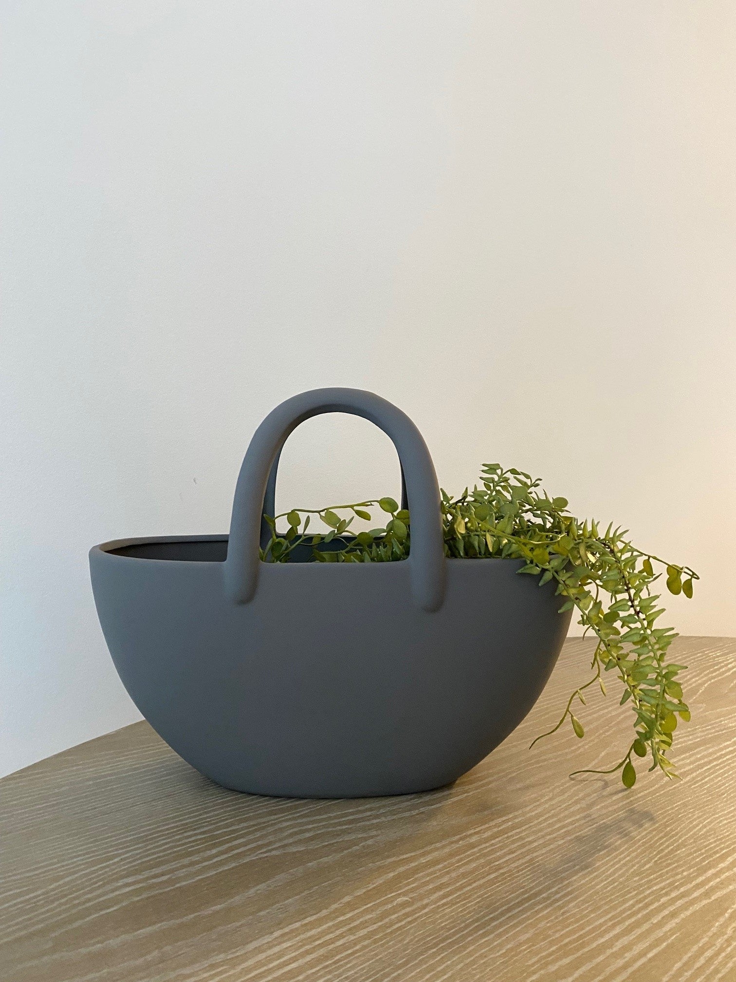Ceramic Handbag - Large Grey 31x11x25 cm