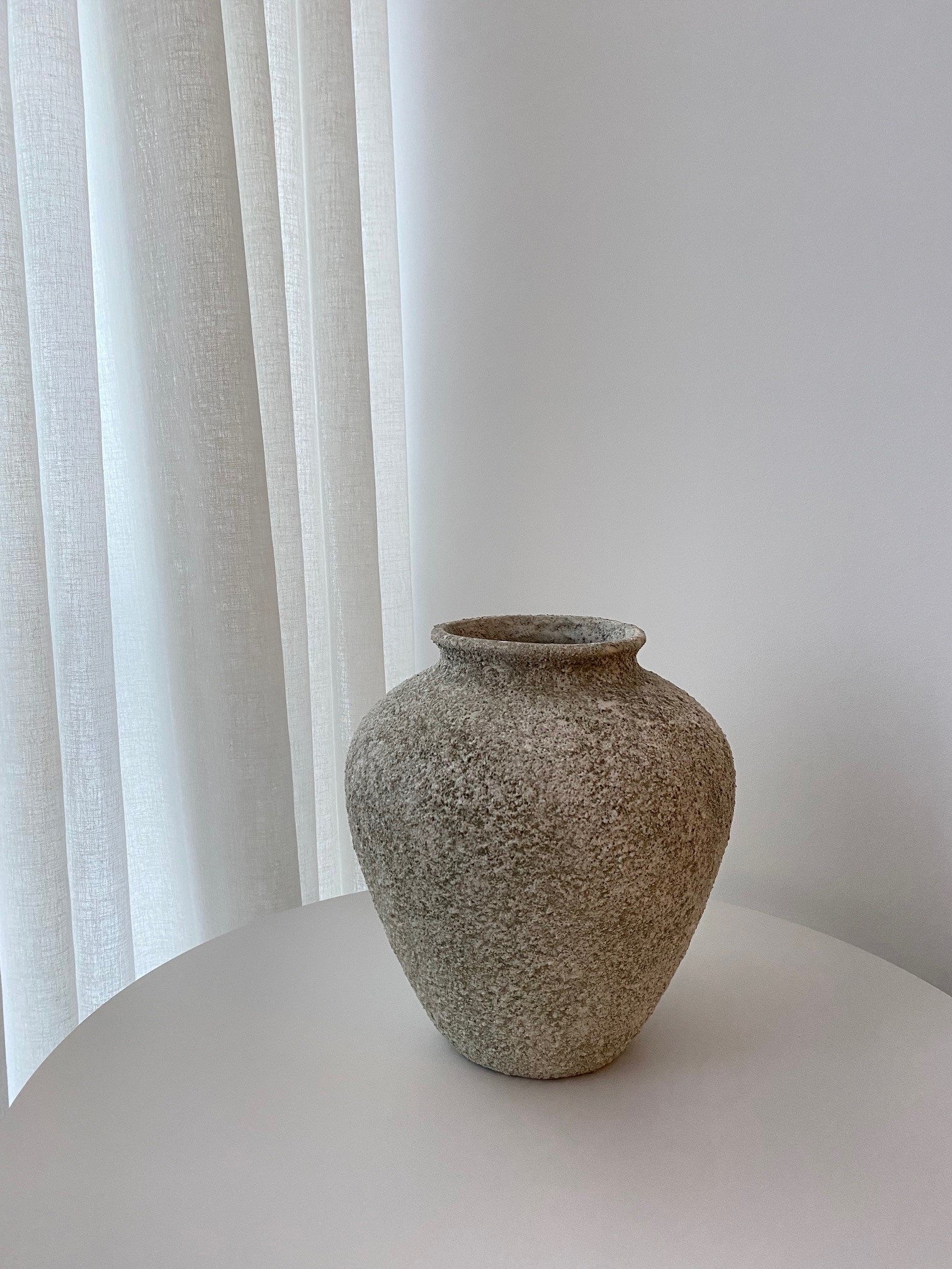 Petros Stone Vase - Large Sage 23x27 cm