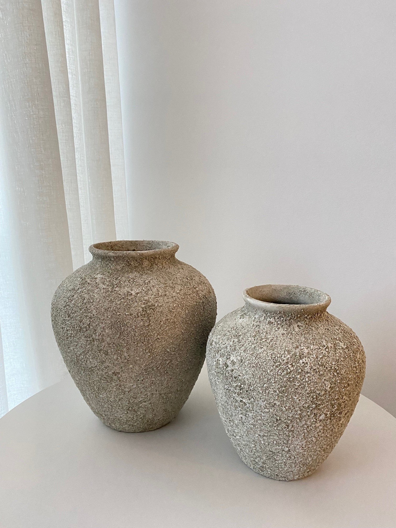 Petros Stone Vase - Small Sage 19x22 cm