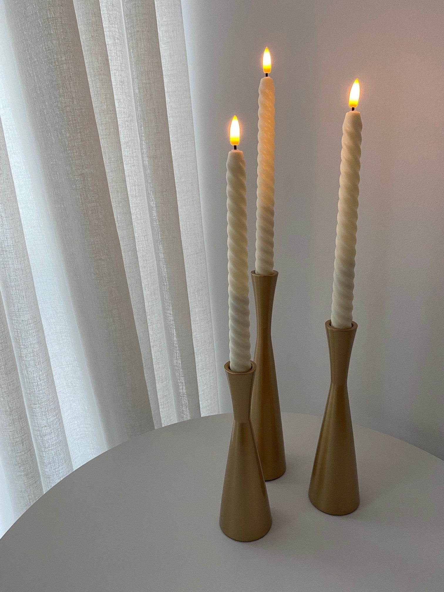 Silhouette Champagne Candle Stand, Medium