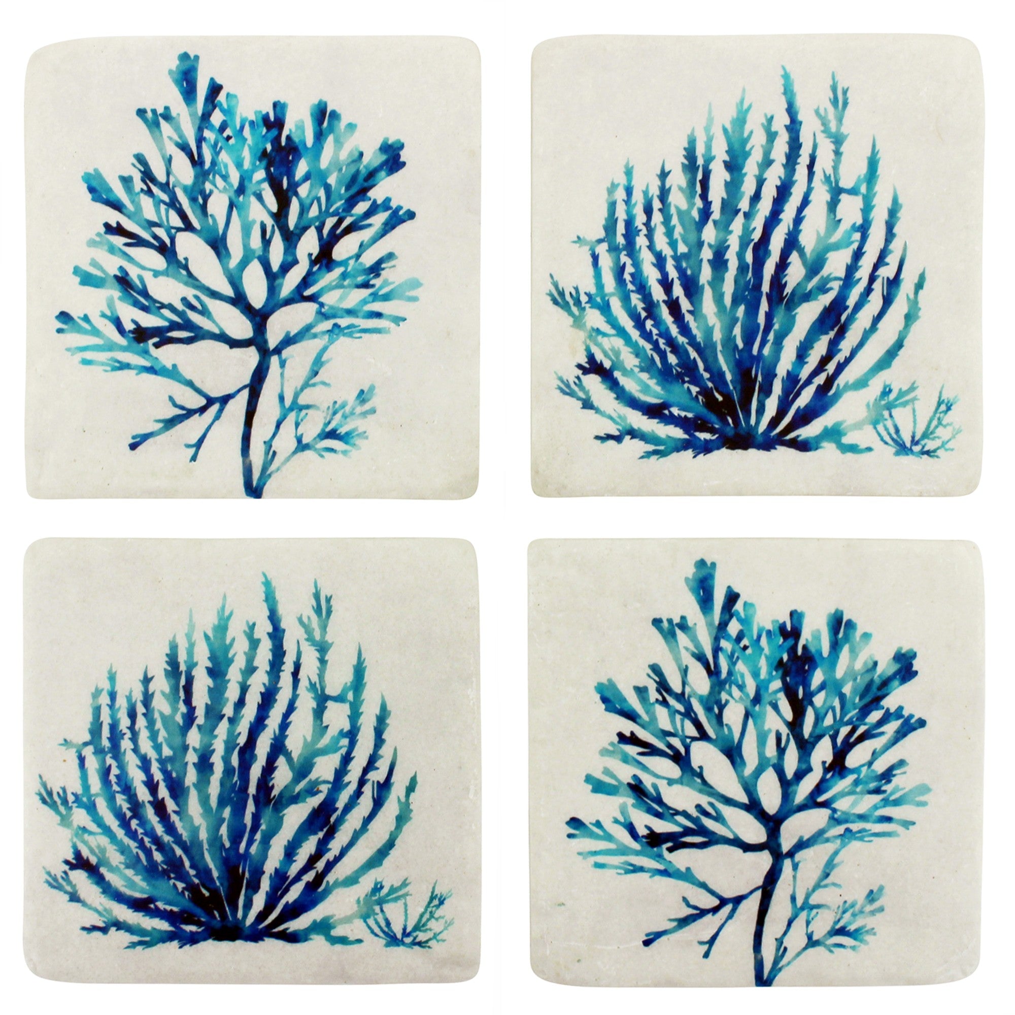 S/4 Sara Coral Resin Coasters 10x10cm 10x10 cm