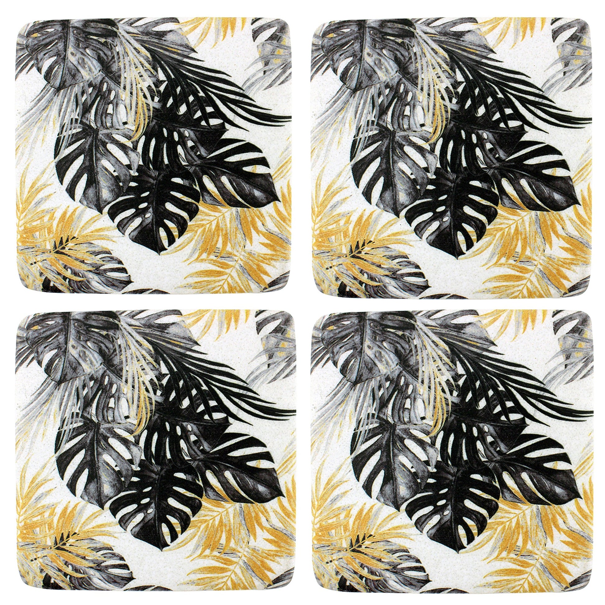 S/4 Paradise Resin Coasters 10x10cm 10x10 cm