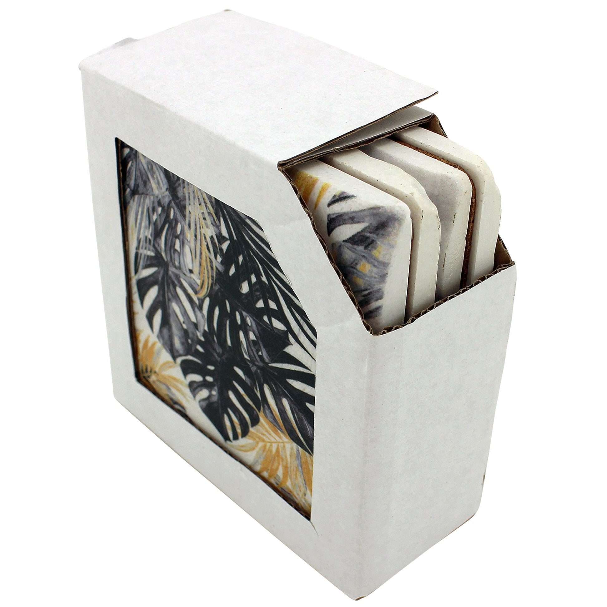 S/4 Paradise Resin Coasters 10x10cm 10x10 cm