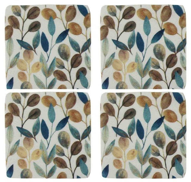 S/4 Keanu Leaves Resin Coasters 10x10cm 10x10 cm