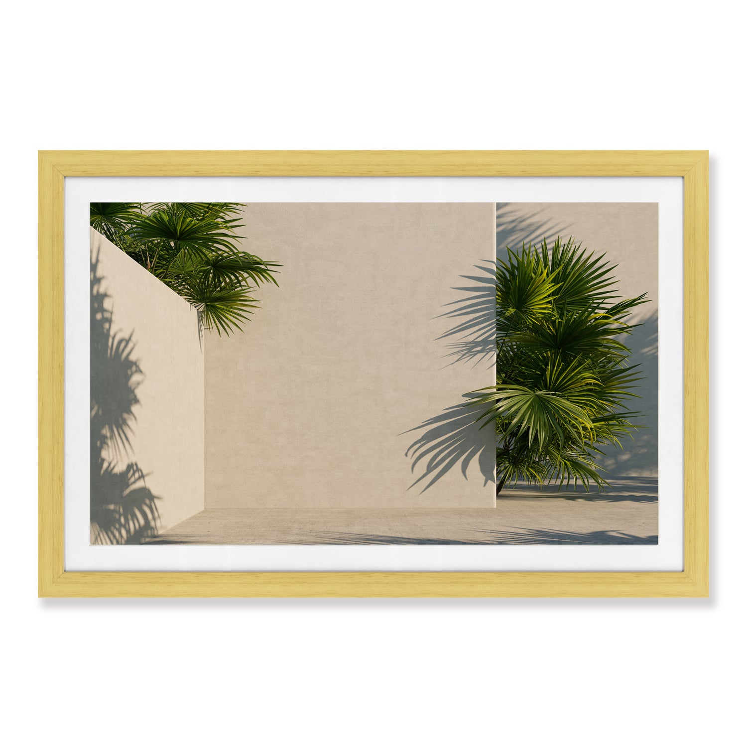 LA Palms Framed Canvas Print 90x60 cm 90x60 cm