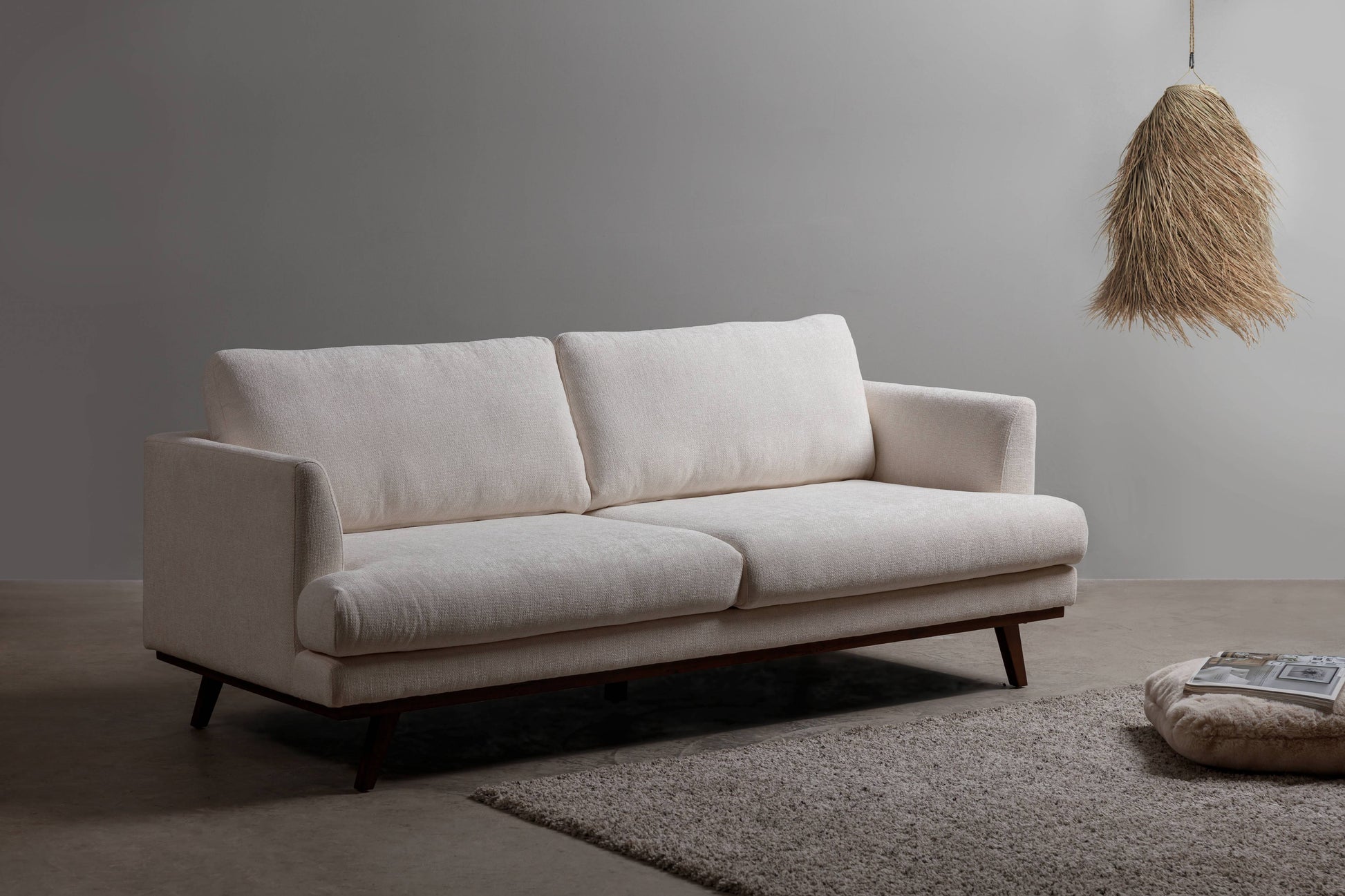 Windsor Sofa, Off White 215x91x84 cm